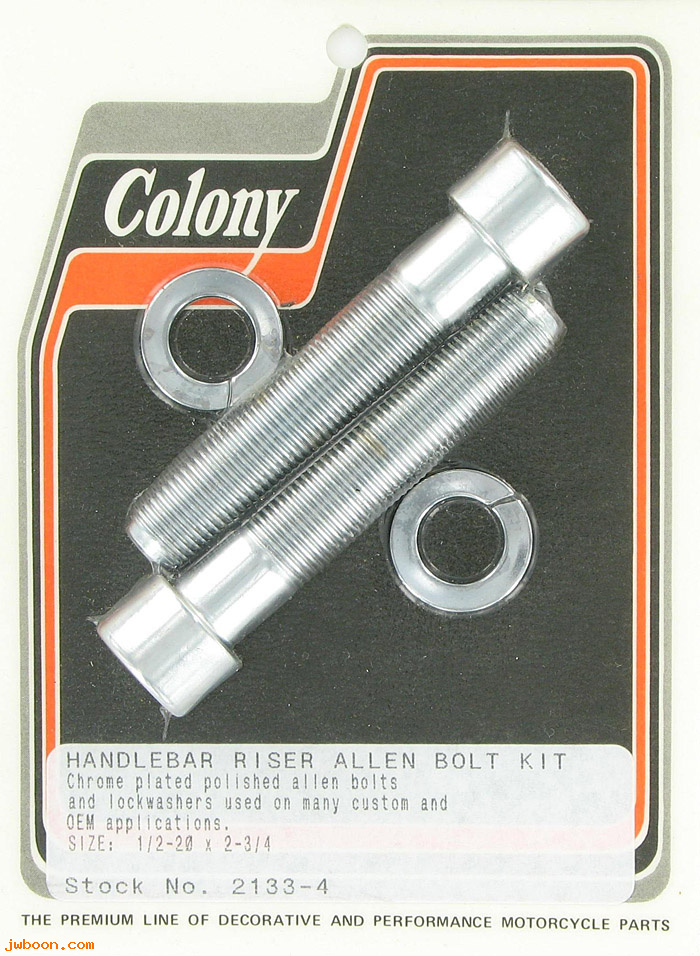 C 2133-4 (): Handlebar riser bolts 1/2"-20 x 2 3/4", Allen, in stock