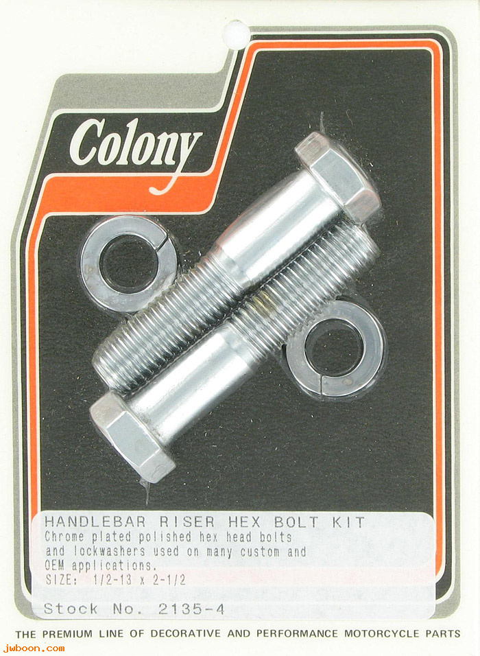 C 2135-4 (): Handlebar riser bolts 1/2"-13 x 2 1/2", Allen, in stock