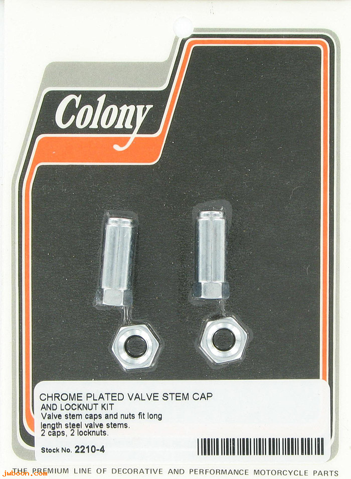 C 2210-4 (): Valve stem cap & lock nut kit   (2 + 2), in stock, Colony