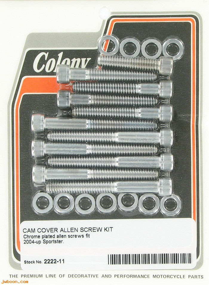 C 2222-11 (): Cam cover screw kit - Allen, in stock, Sportster XL 2004-