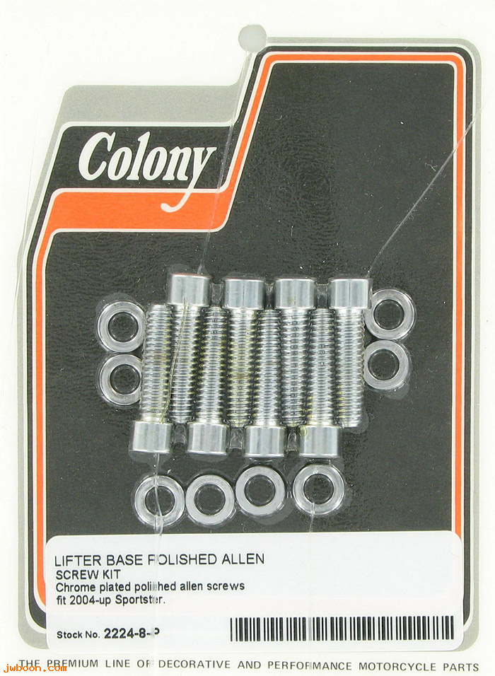 C 2224-8-P (): Lifter base screws, polished Allen, in stock - Sportster XL 2004-