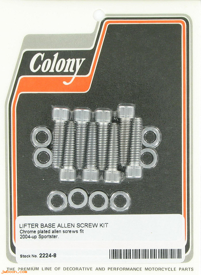 C 2224-8 (): Lifter base screw kit - Allen, in stock - Sportster, XL 2004-