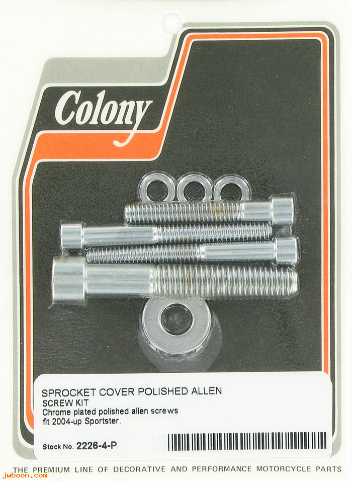 C 2226-4-P (): Sprocket cover screws,polished Allen,in stock- Sportster XL 2004-