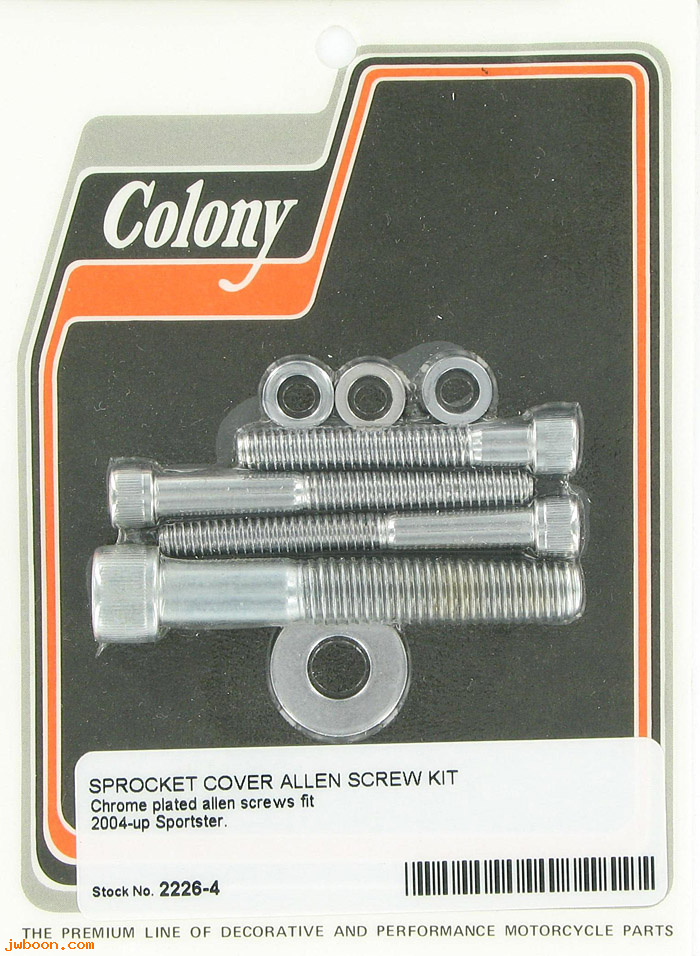 C 2226-4 (): Sprocket cover screw kit - Allen, in stock - Sportster XL 2004-