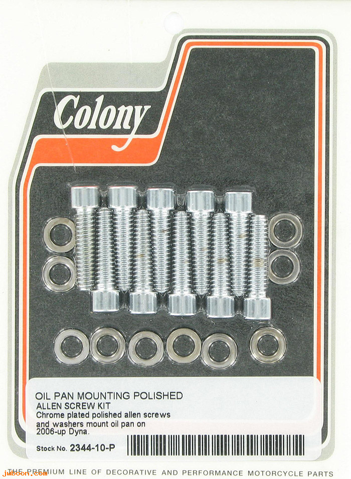 C 2344-10-P (): Oil pan mtg. screw kit, polished - Allen, in stock - FXD '06-