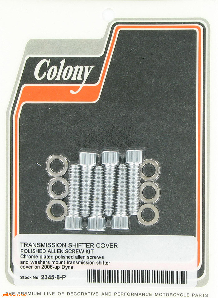 C 2345-6-P (): Transmission shifter cover screw kit, polished - Allen - FXD '06-