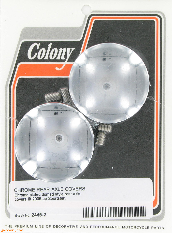 C 2445-2 (): Rear axle covers - domed - Sportster XL's '05-'07, in stock