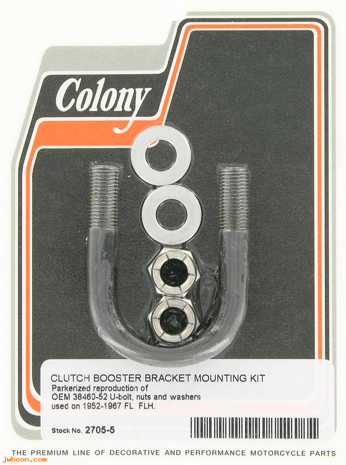 C 2705-5 (38460-52): U-bolt with nuts, clutch booster bracket - FL '52-e'79, in stock