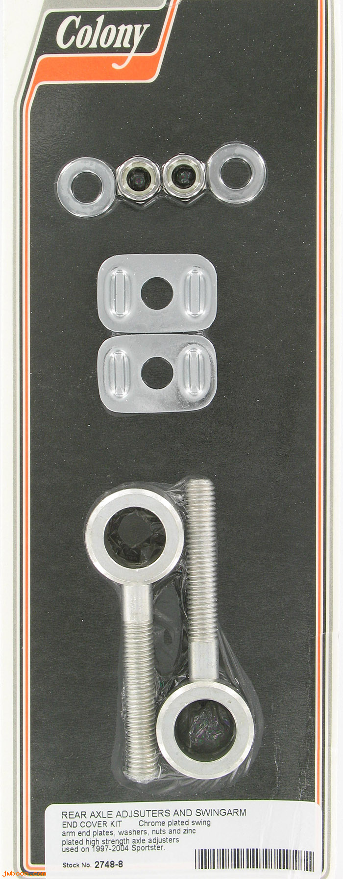 C 2748-8 (): Rear axle adjusters and swingarm end cover kit - XL '97-'04