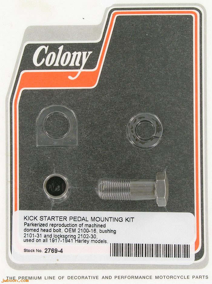 C 2769-4 ( 2100-16 / 2101-31): Kickstart pedal mounting kit - All models '17-'41,in stock,Colony