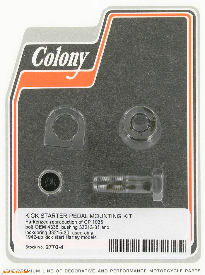 C 2770-4 (33213-31 / 4336): Kickstart pedal mounting kit - All models '42-up, in stock,Colony