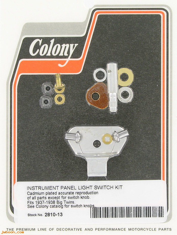 C 2810-13 ( 4550-37): Instrument panel light switch kit - UL, EL, WL '37-'38, in stock