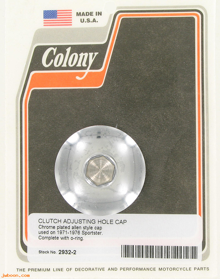 C 2932-2 (37880-71): Allen style clutch adjusting hole cap, Ironhead XL 71-76,in stock
