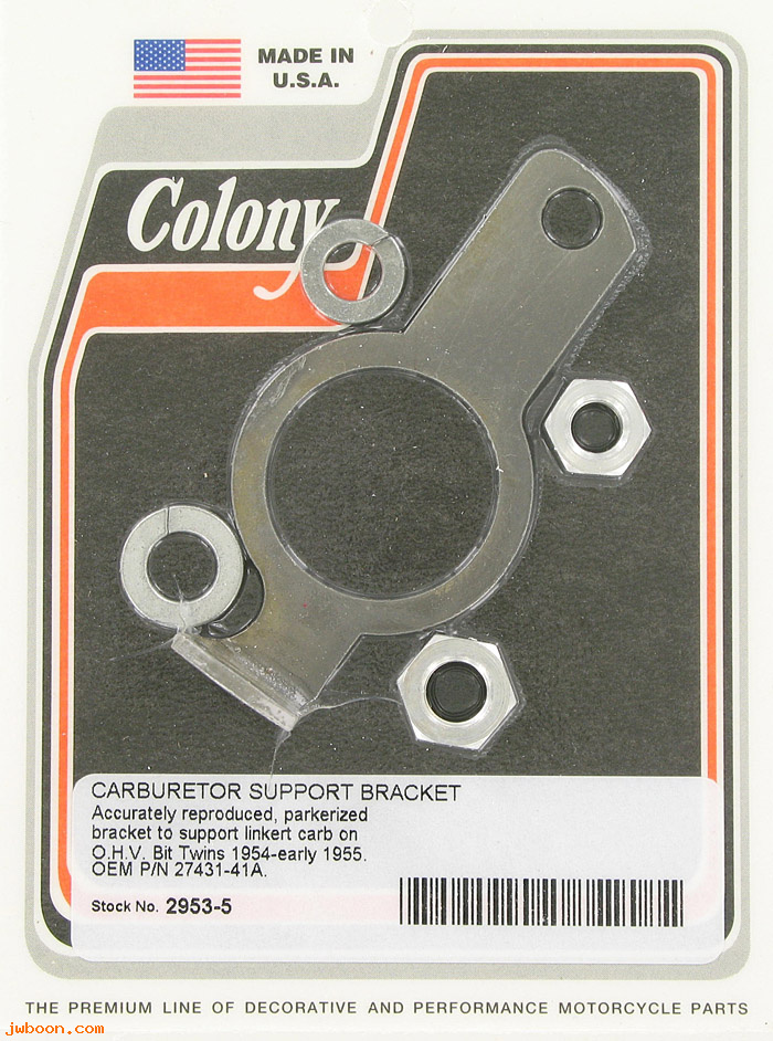 C 2953-5 (27431-41A): Carburetor support bracket kit - Big Twins '54-early'55, in stock