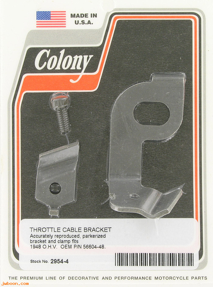 C 2954-4 (56605-48 / 3371-48): Bracket, throttle cable - Big Twins 1948, in stock, Colony