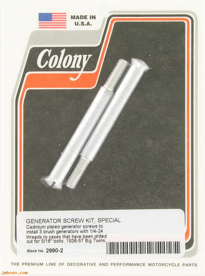C 2990-2 (30011-36 / 1523-36): Generator screws - 1/4" thread for 5/16" holes - OHV '36-'57