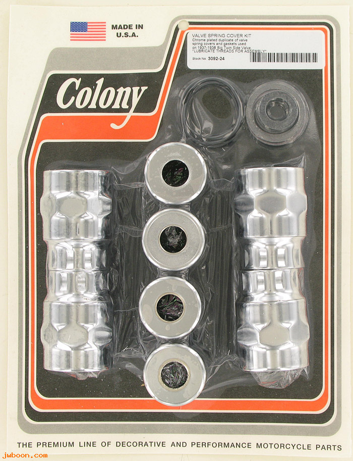 C 3092-24 (): Valve spring cover kit UL '37-'38, with o-ring for lower cover