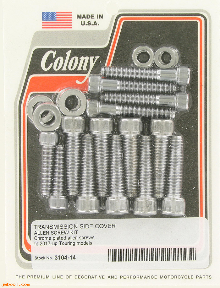 C 3104-14 (): Transmission side cover Allen screws, in stock - Touring '17-