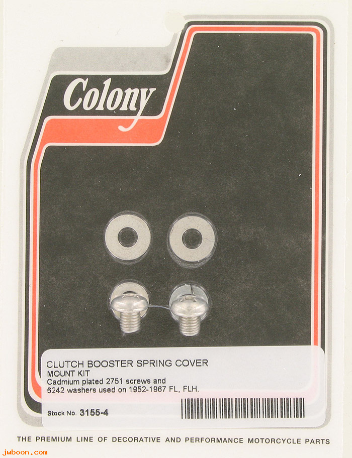 C 3155-4 (    2751 / 6242): Clutch booster spring cover screws - '52-'67 Big Twins