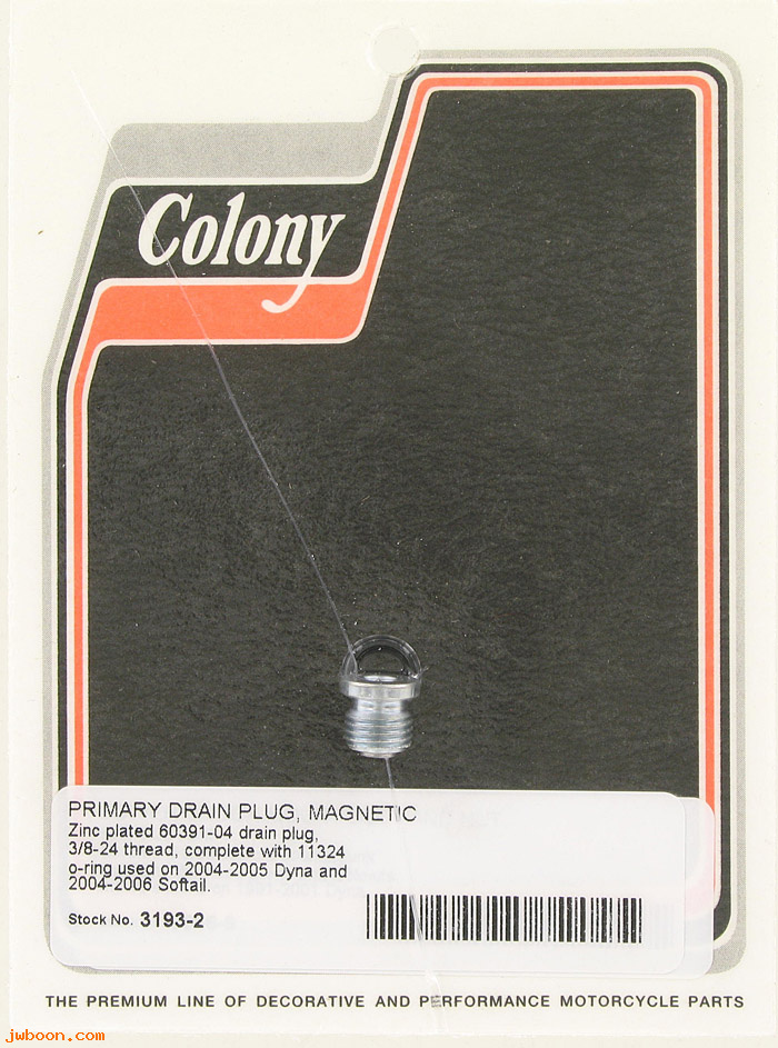 C 3193-2 (60391-04): Drain plug, primary housing - magnetic, in stock, Colony