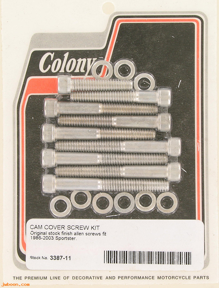C 3387-11 (): Cam cover screw kit - Allen - Sportster, XL '86-'03, in stock
