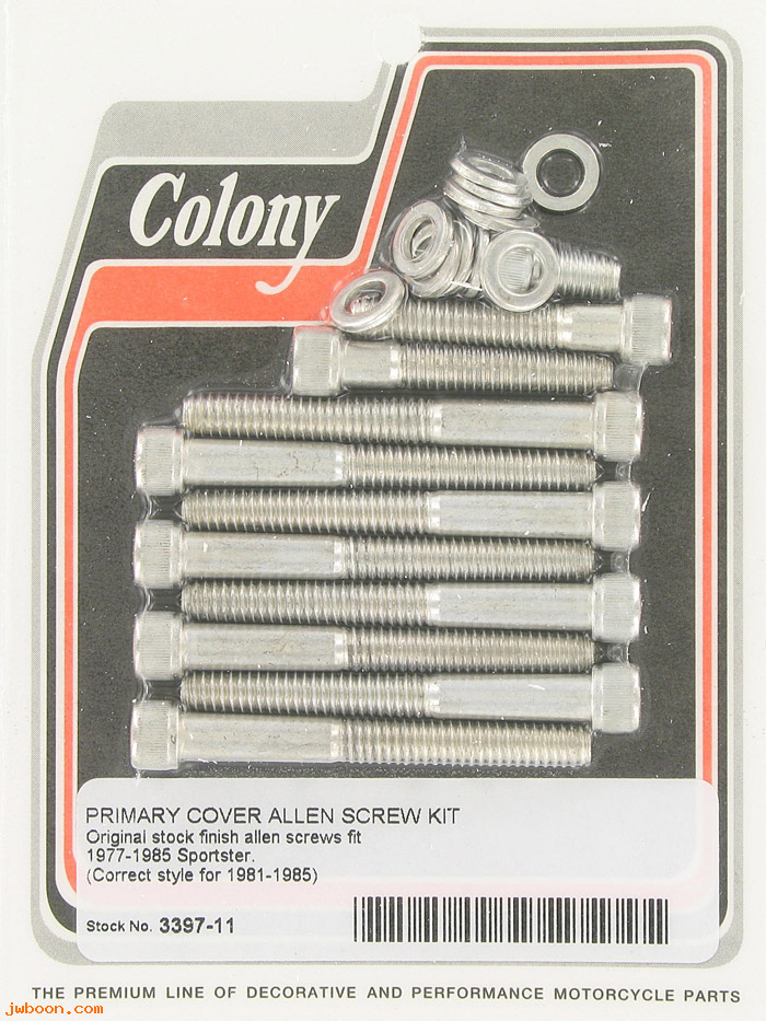 C 3397-11 (): Primary cover screw kit, button head - XL's '77-'85, in stock