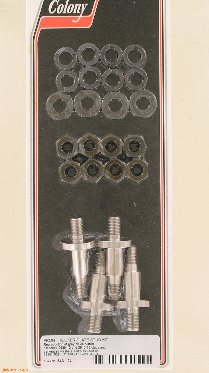 C 3431-24 ( 2639-12 / 2640-16): Stud kit, front rocker plate - Big Twins '16-'29, in stock,Colony