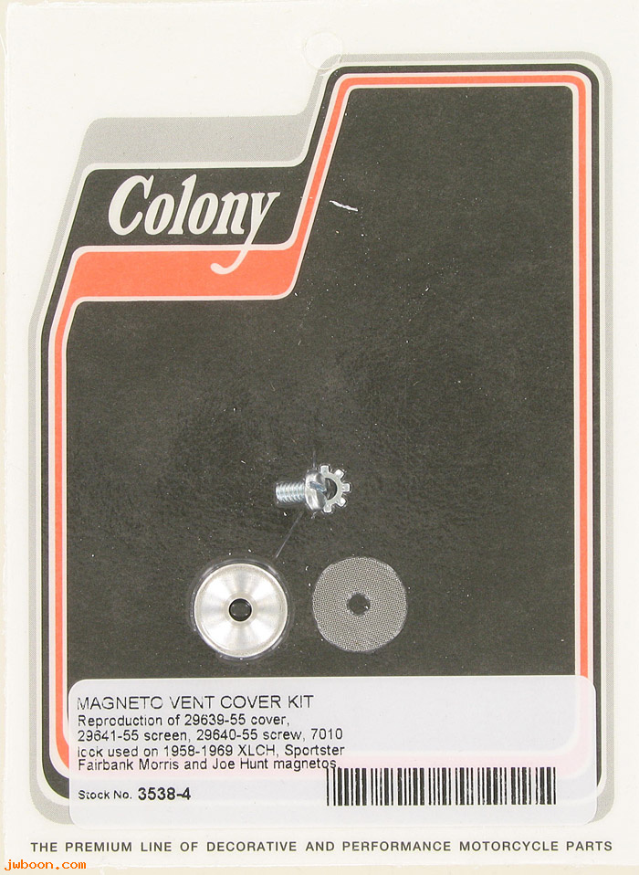 C 3538-4 (29639-55 / 29641-55): Magneto vent cover kit - Sporty Ironhead magneto 58-69, in stock