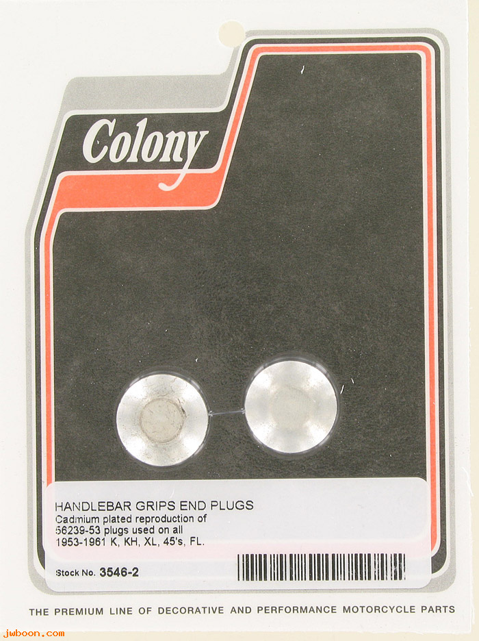 C 3546-2 (56239-53): Handlebar grip plugs (2) - FL 54-61.K,KH 53-56. ST 53-55. KR,KHR