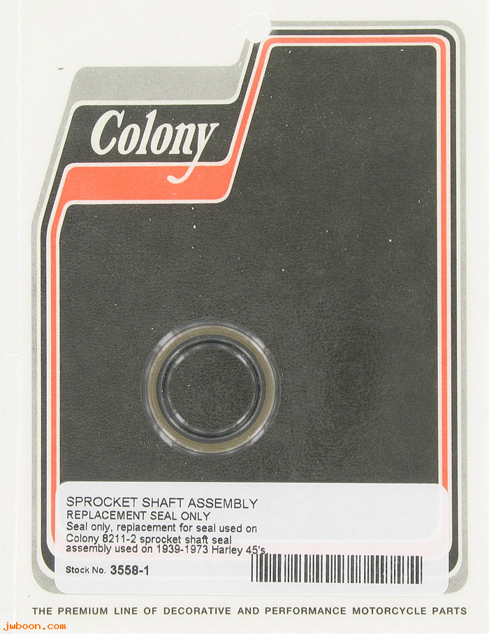 C 3558-1 (24775-39 / 421-39): Replacement oil seal for C8211-2 - 750cc '39-'73