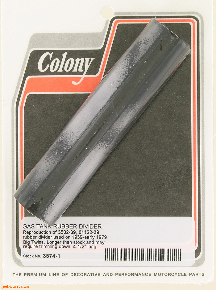 C 3574-1 (61122-39 / 3502-39): Gas tank rubber, 4-1/2" long - Big Twins '39-'79 ,in stock,Colony