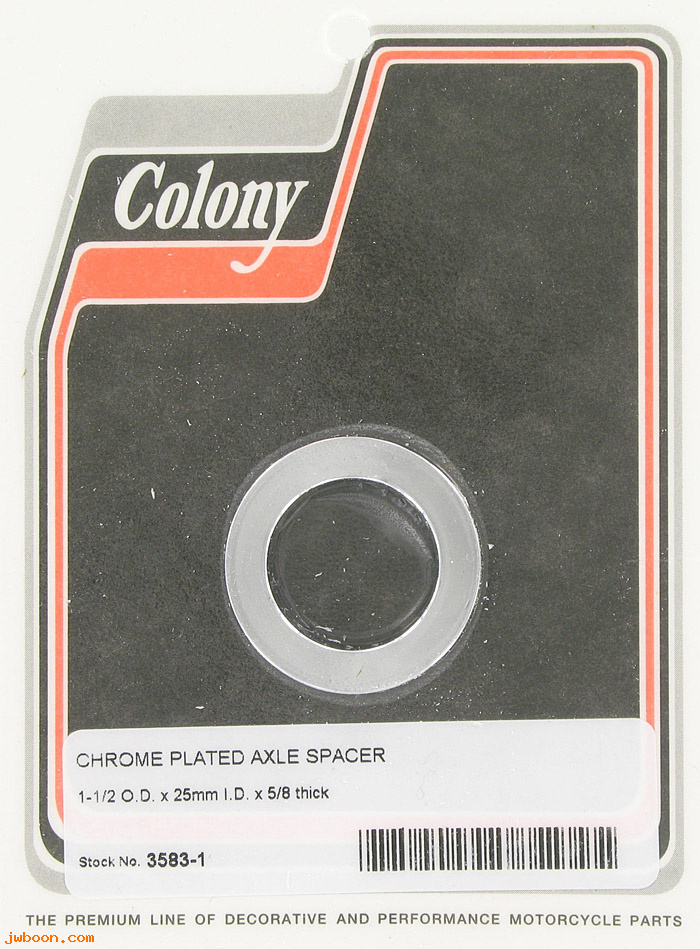 C 3583-1 (): Axle spacer, 1-1/2" OD x 25mm ID x 5/8" thick