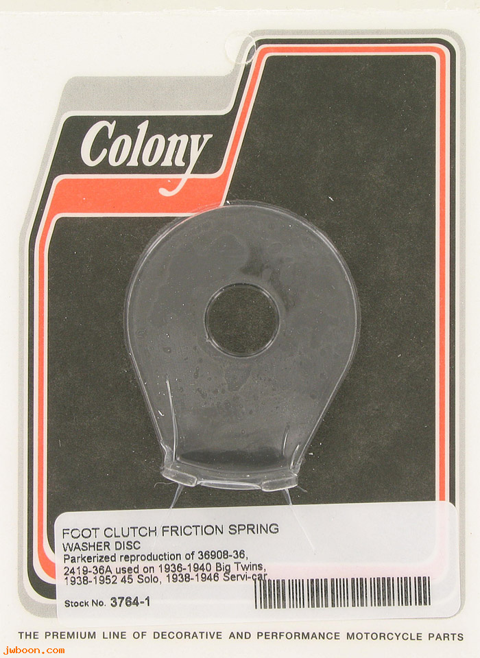 C 3764-1 (36908-36 / 2419-36A): Washer, flat, friction - Big Twins 36-40, WL 38-52, SC 38-46