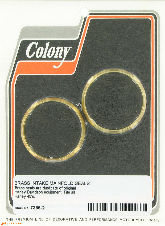 C 7356-2 (27058-30 / 1118-30A): Manifold seals (2) - 750cc '32-'73, except WLD '40-'46, in stock