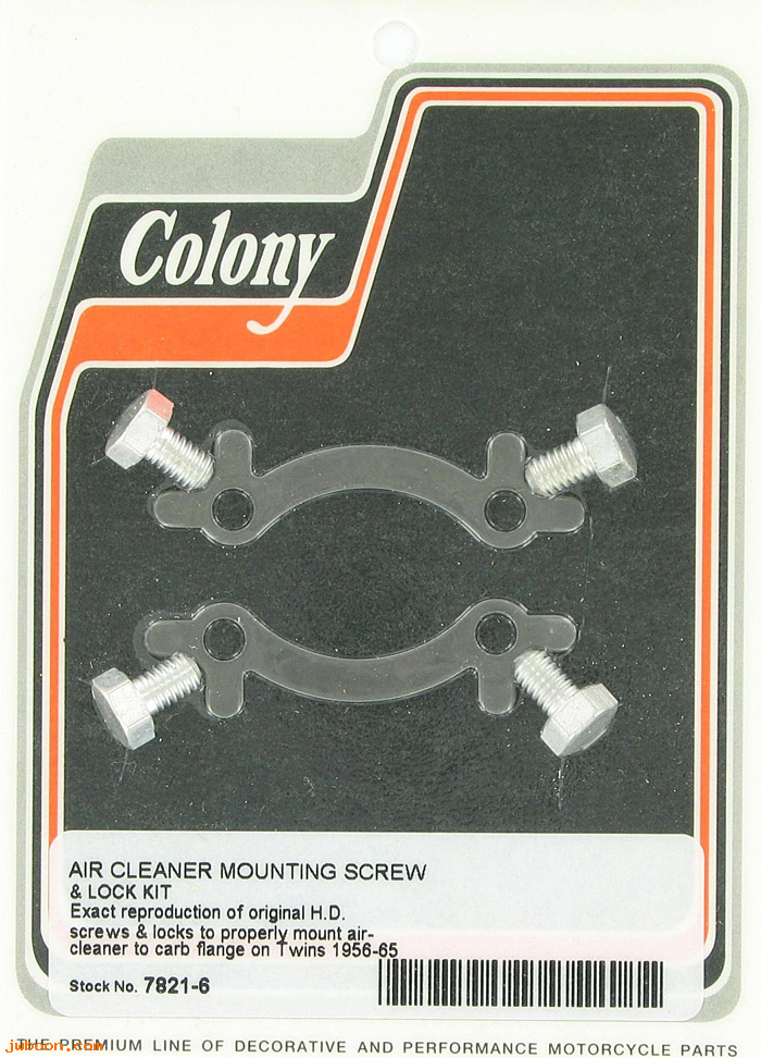 C 7821-6 (29060-56): Air cleaner mounting screws & lock kit - BT 56-65.Servi-car 56-58
