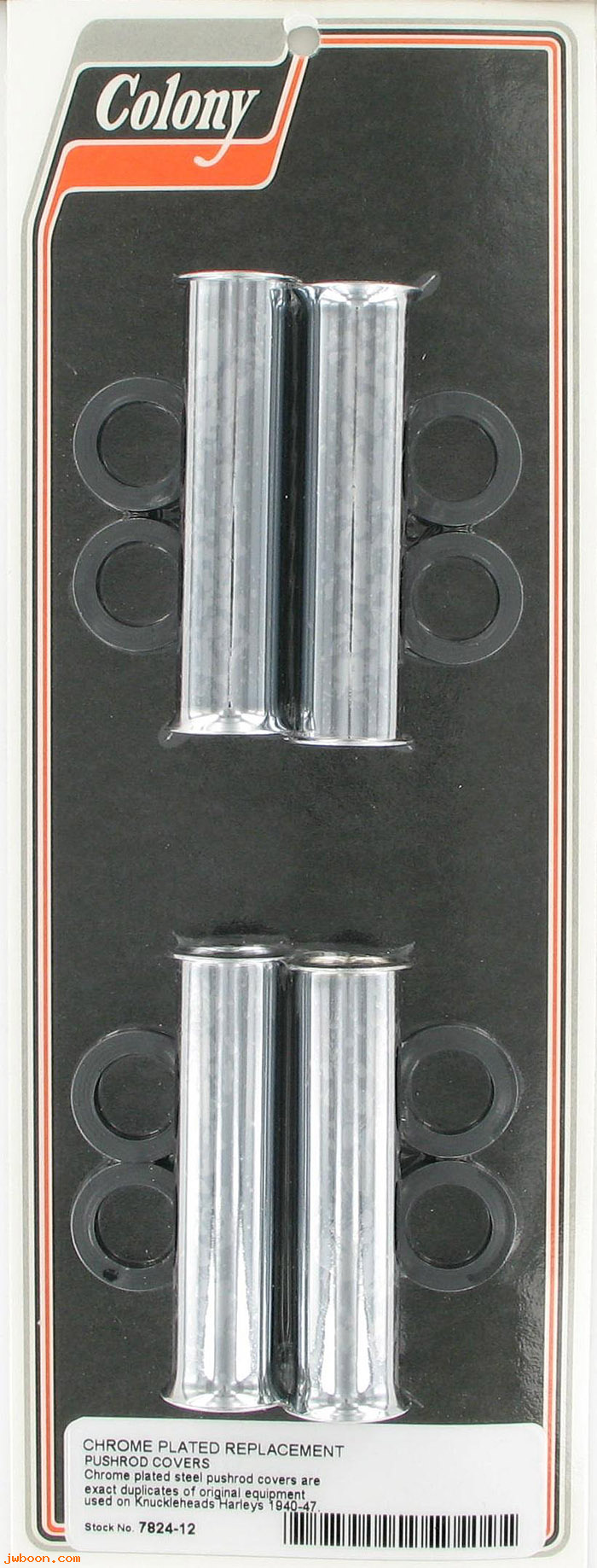 C 7824-12 (17938-40 / 135-40): Lower pushrod covers (4) - Knucklehead, EL, FL '40-'47, in stock