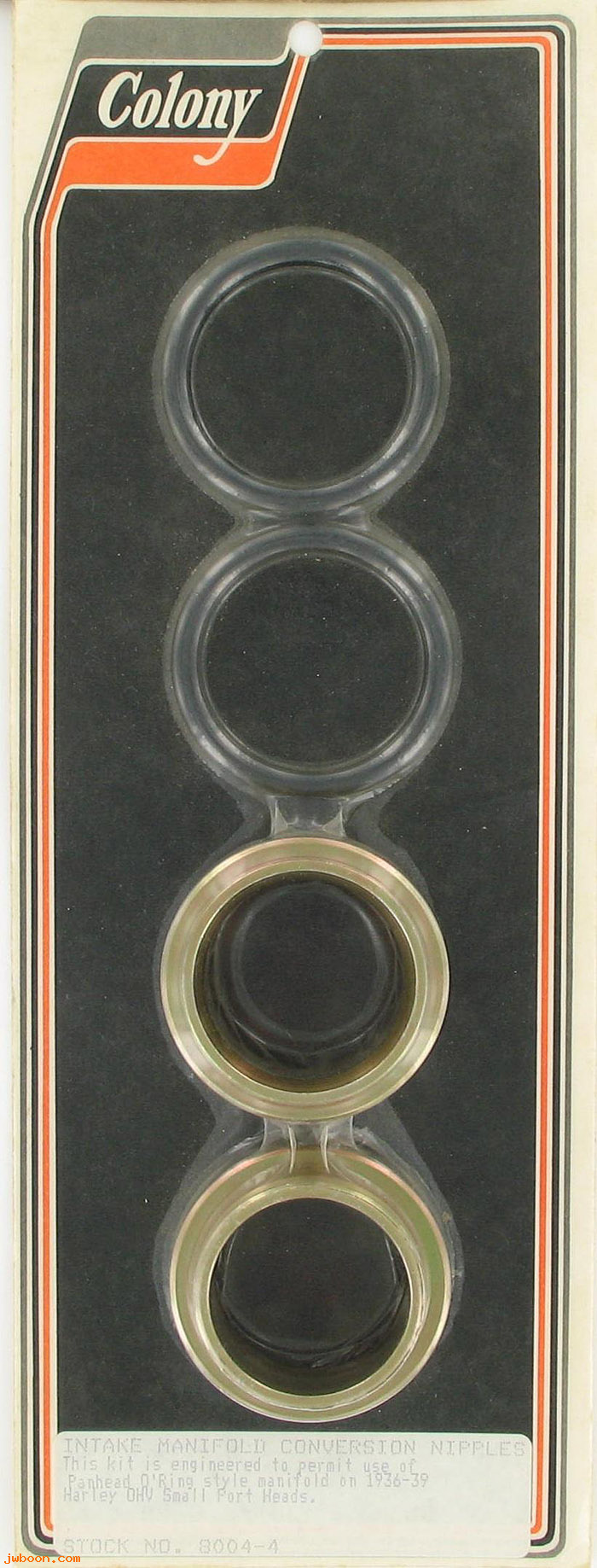C 8004-4 (): Manifold conversion nipples,  Panhead o-ring style - EL '36-'39