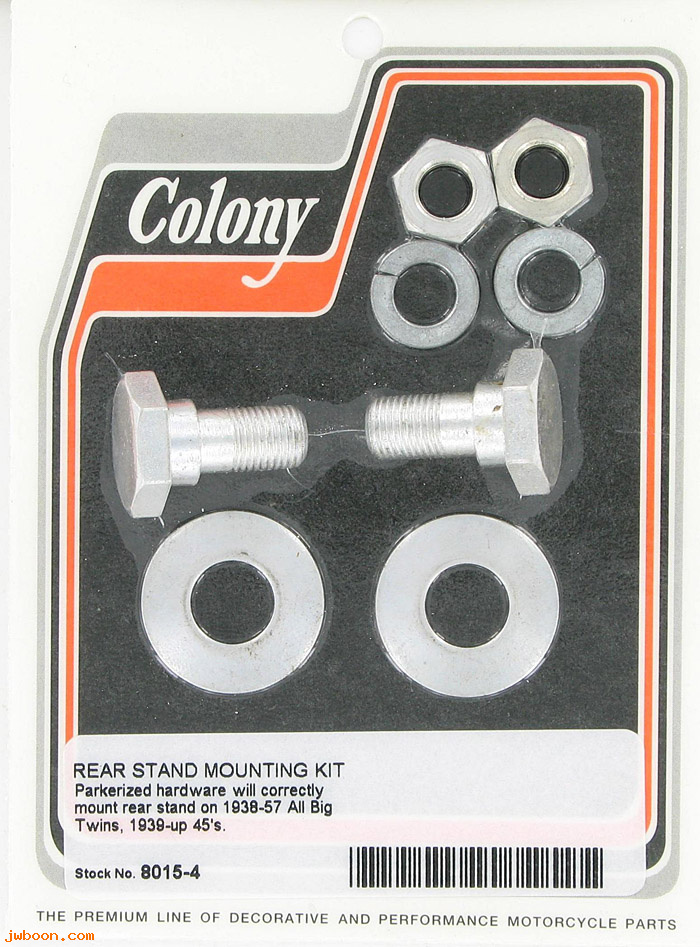 C 8015-4cad (49570-38 / 49575-38): Rear stand mounting hardware kit - Big Twins '38-'57. 750cc 39-52