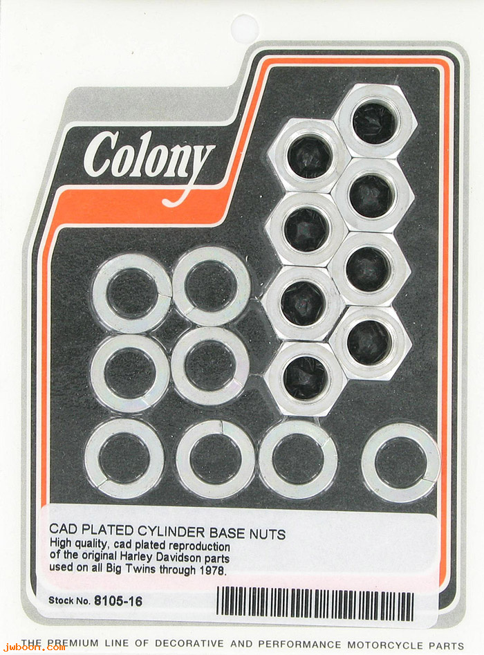 C 8105-16 (    7839 / 0134): Cylinder base nuts, stock - Big Twins '30-e'78, in stock, Colony