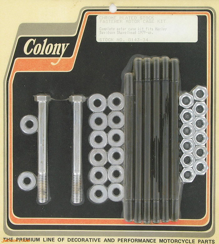 C 8143-34 (): Motor case kit, stock - Big Twins '79-'95, in stock, Colony