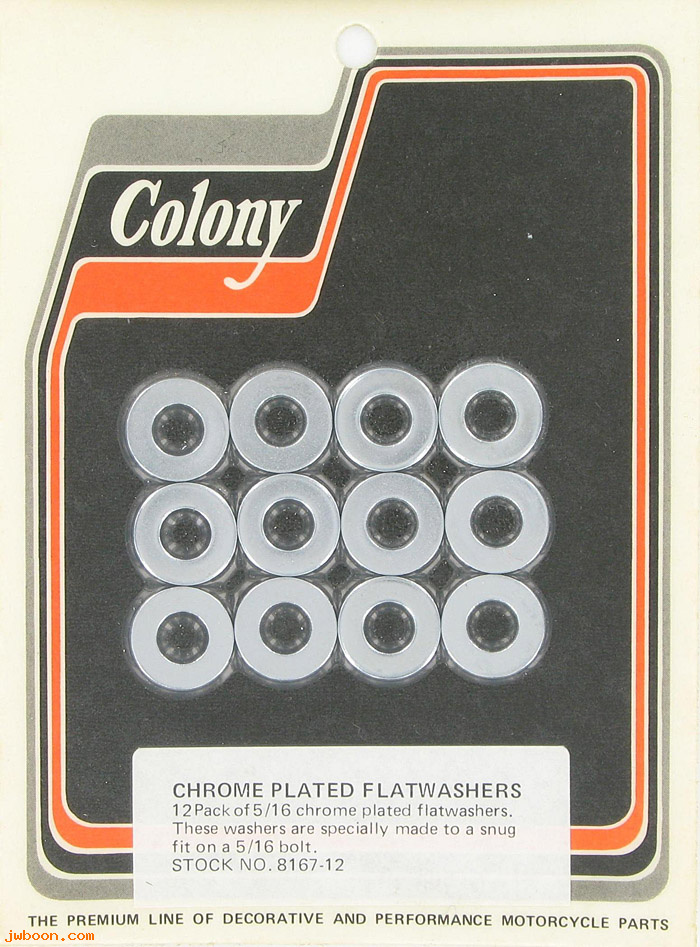 C 8167-12 (): Flatwashers, 5/16" x 5/8" x 1/16"    (12), in stock