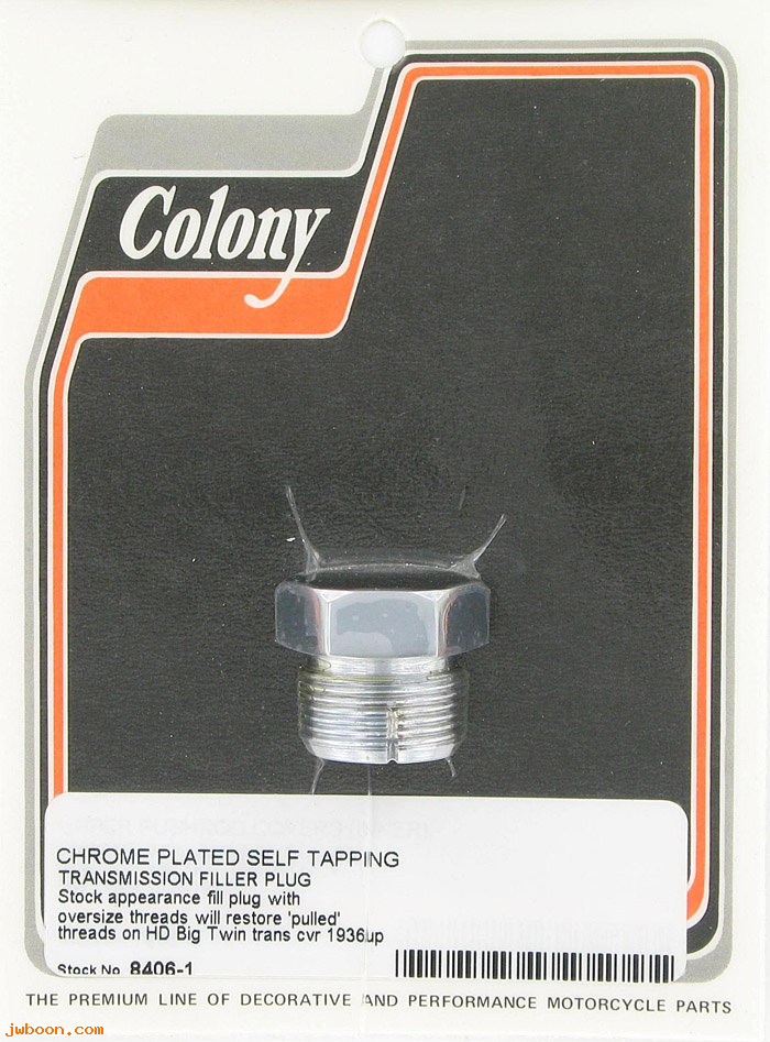 C 8406-1 (     701 / 2326-36): Transmission plug, self tapping oversize - Big Twins '36-early'80