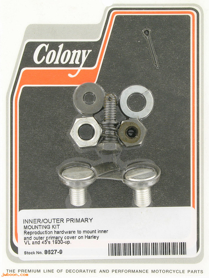 C 8627-9 (60630-30 / 60362-41): Primary cover mounting kit - 45 Flathead 750cc '37-'64, in stock