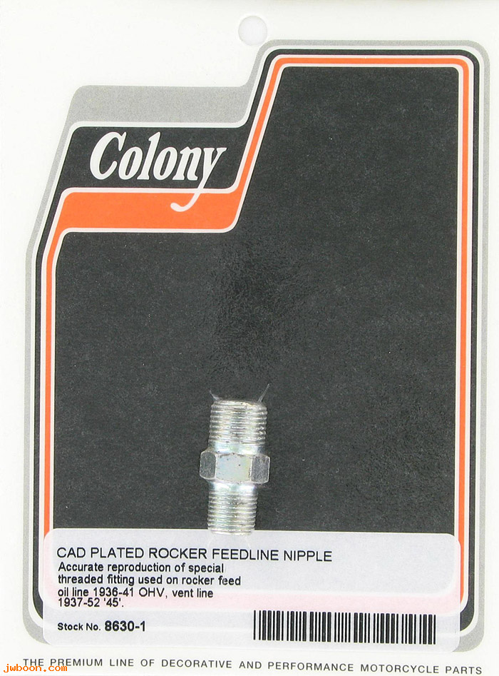 C 8630-1 (25235-36 / 3615-36): Rocker box feed line/vent line nipple - 750cc 36-73. EL 36-41