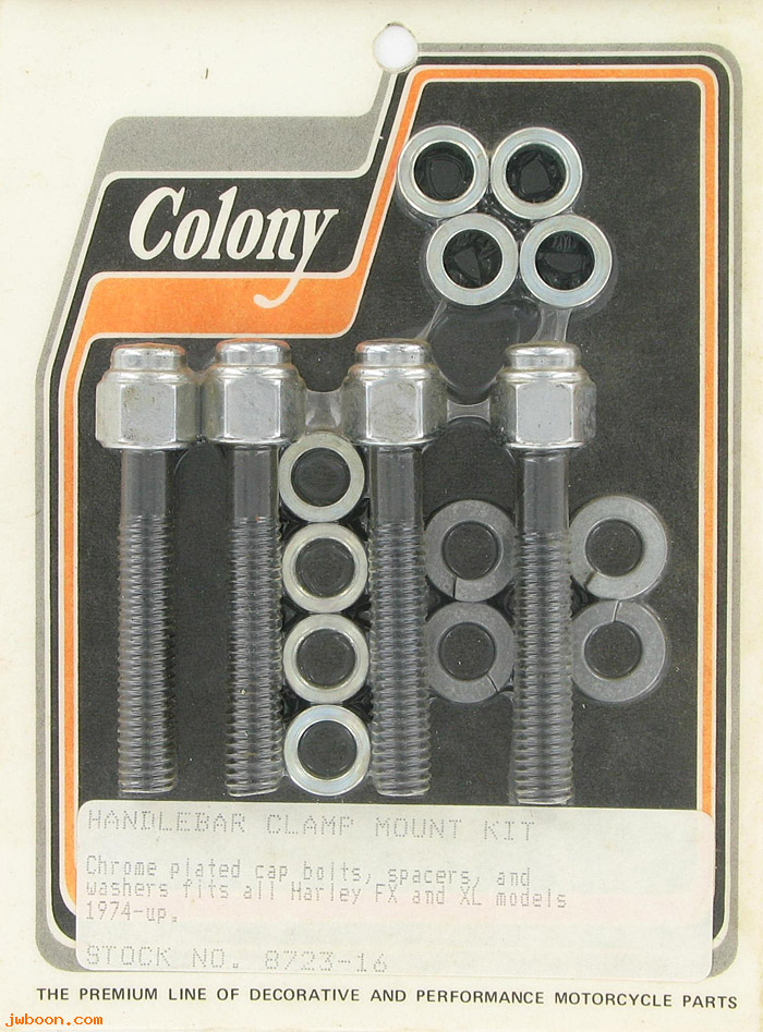 C 8723-16 (): Handlebar clamp mtg kit, in stock, Colony - FX, Ironhead XL '74-