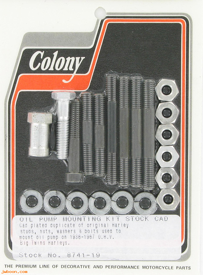 C 8741-19 (24819-36 / 24820-36): Oil pump mounting kit, stock - EL, FL '36-'67, in stock, Colony