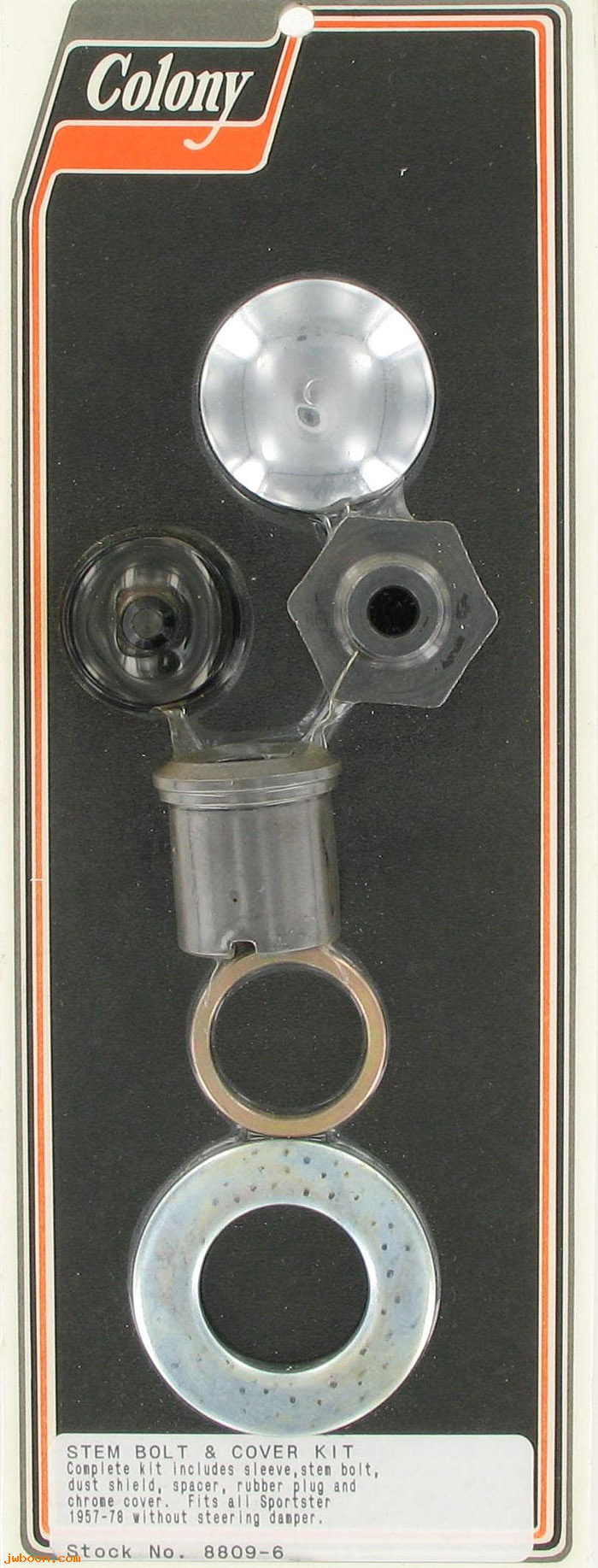 C 8809-6 (45721-54): Fork stem bolt and cover kit - XL '57-'78,without steering damper
