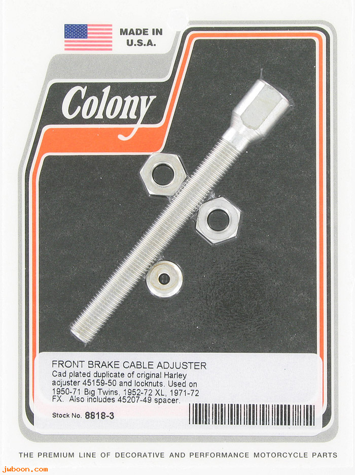 C 8818-3 (45159-50): Front brake cable adjusting screw - FL 50-71.FX 71-72.K,KH,XL -72