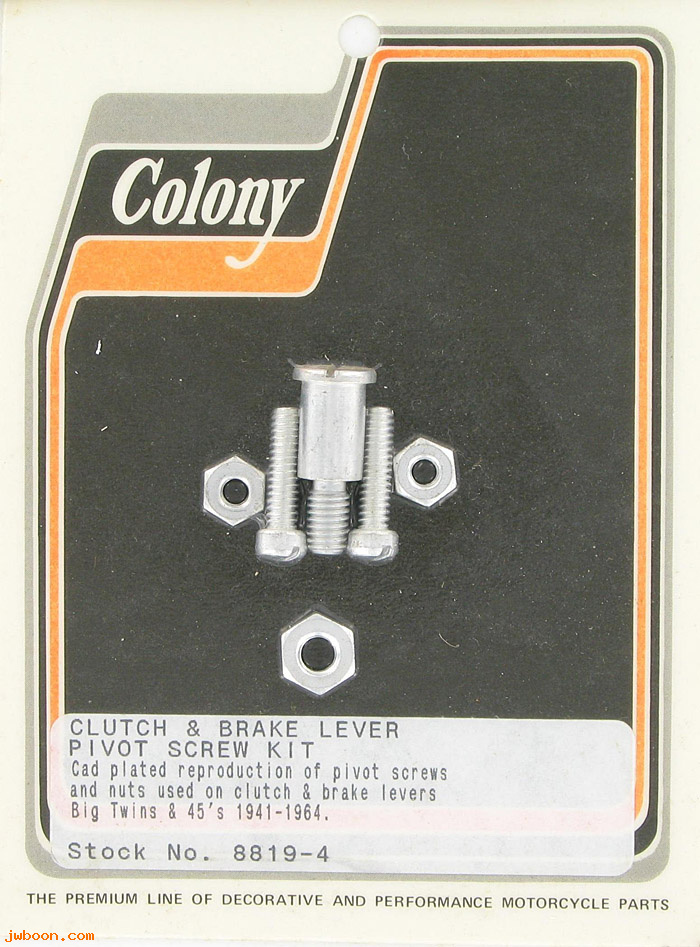 C 8819-4 (45031-41 / 4156-41): Brake and clutch lever pivot screws (2) - Big Twins, 750cc 41-64