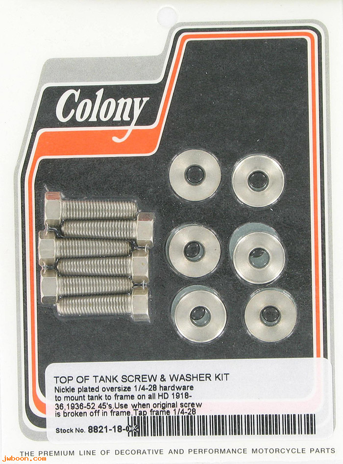 C 8821-18os (    3666 / 61820-18): Tank top screw kit, O.S. 1/4"-28 - All models 18-36. 750c 37-73